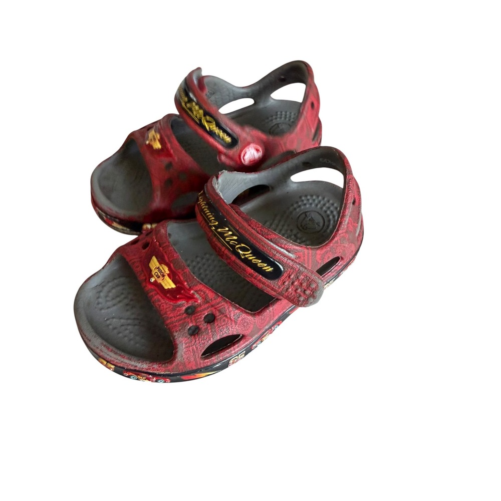 Crocs Disney Pixar Cars Lightning McQueen Kids Sandals Red Size C5 Toddler
